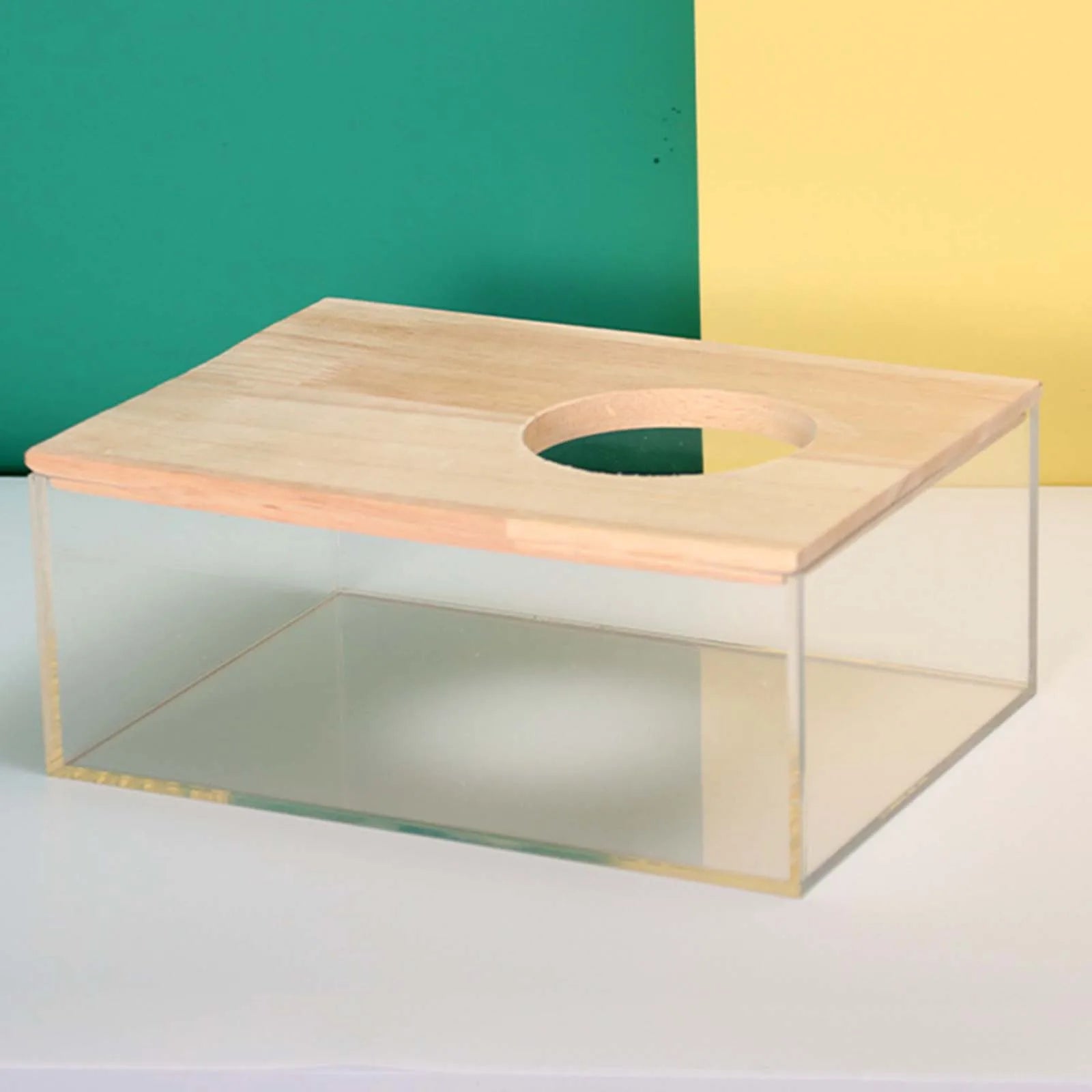 Clear hamster sand bath house for cleaner small pet habitat routines from Burrowly.
