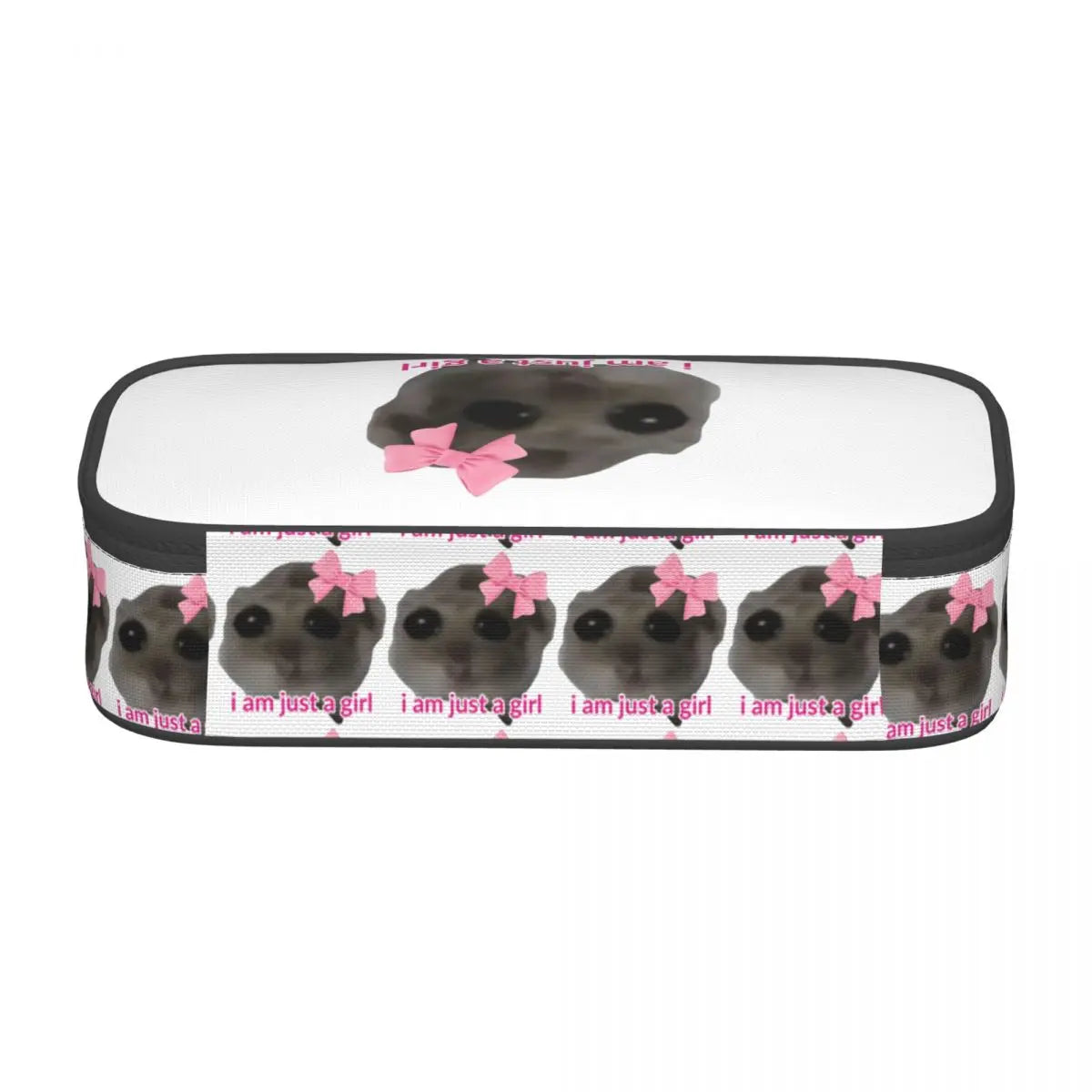 Sad Hamster Pencil Cases Pencil Pouch Storage Stationery Supplies Large Capacity Pen Box Pencil Bag for Students