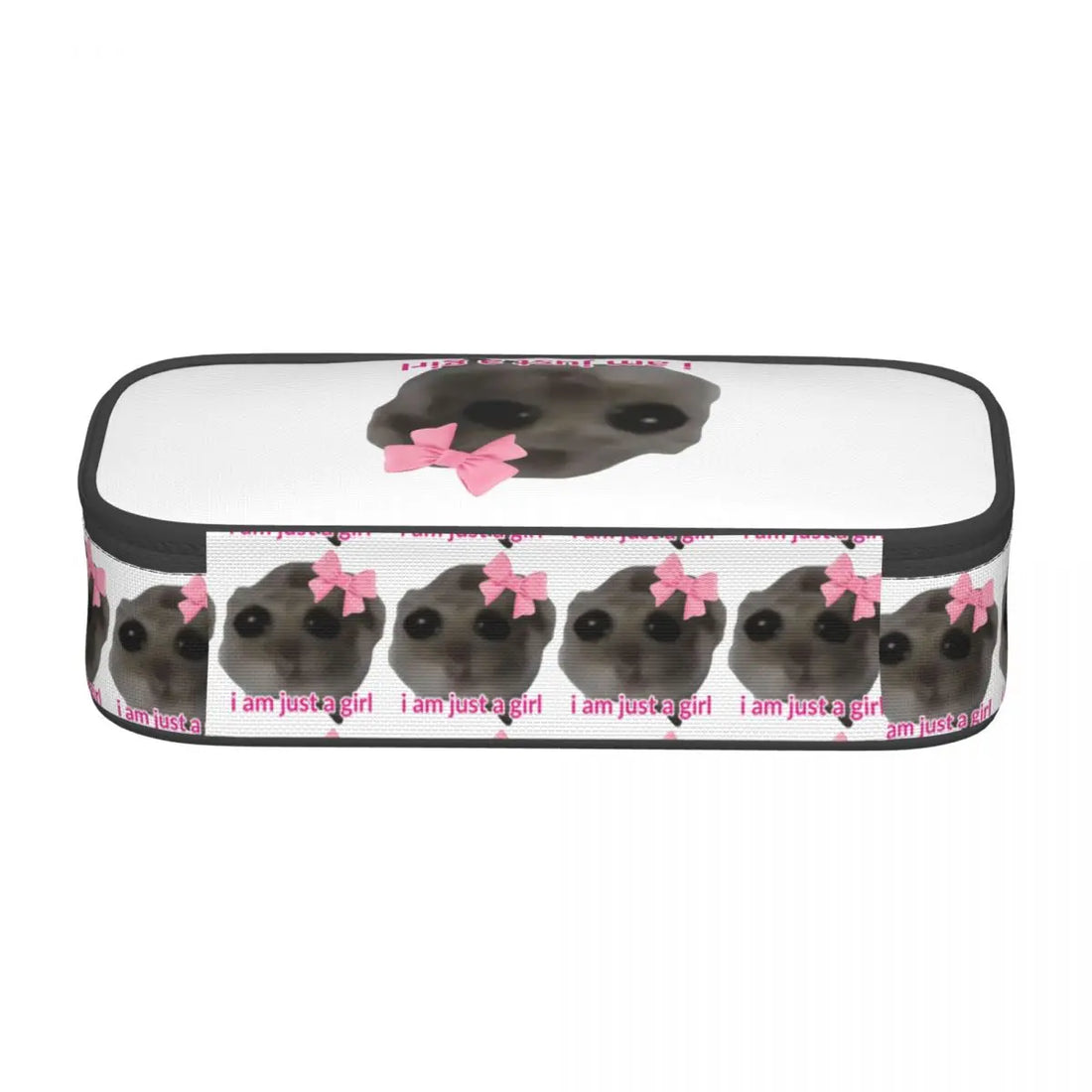 Sad Hamster Pencil Cases Pencil Pouch Storage Stationery Supplies Large Capacity Pen Box Pencil Bag for Students