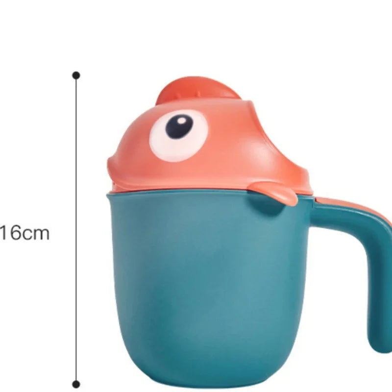 Baby Bath Shower Head Rinse Cup Cartoon Shark Cute Shower Washing Bathroom