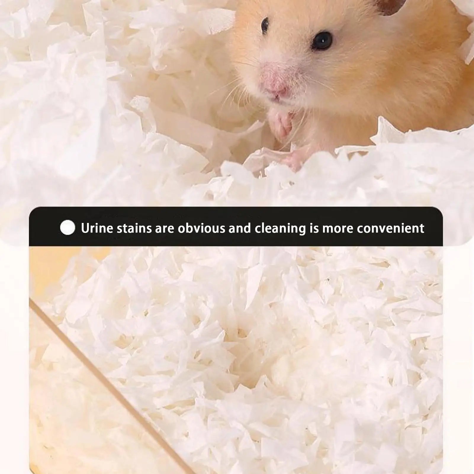 Small Animal Bedding Hamster Paper Cotton Bedding Odor Control Water Absorption Cage Decoration Rabbits Supplies for Outdoor