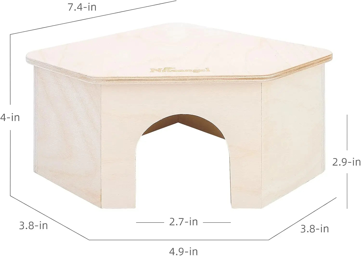 Birch Chamber-Maze Hamster Hideout - Woodland House Habitat for Hamsters, Mice, Gerbils
