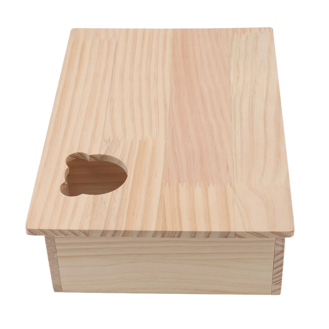 Wood log hideout house for hamsters and chinchillas from Burrowly.