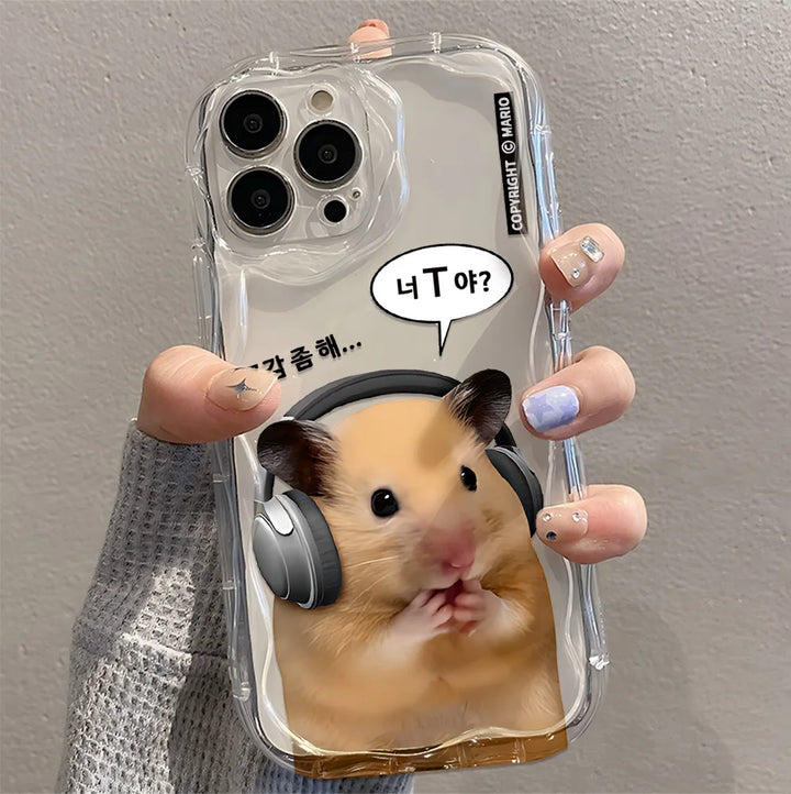 Fun Hamster Meme Phone Case For Motorola Moto E14 G24 G15 G75 G35 G05 R13 G54 G34 G84 G53 G52 E22 Edge 50 Pro Ultra Fusion 4G 5G