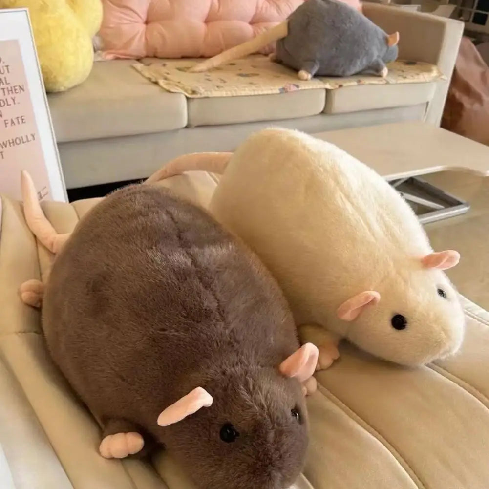 Simulation Mouse Plush Toy Cute Lying Animals Soft Plush Dolls Baby Toys Gifts For Children Creative Birthday Gifts