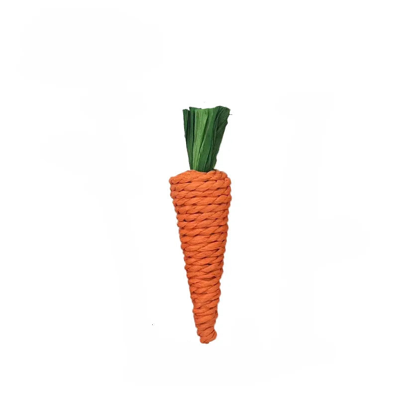 Natural Woven Vegetable Chew Sticks for Small Pets for rabbits, hamsters, guinea pigs, and gerbils from Burrowly small pet supplies.