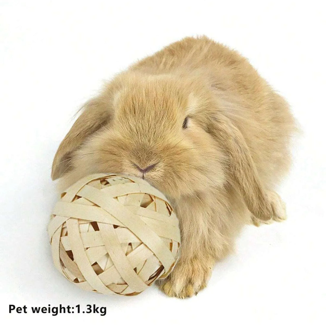 Natural Grass Weaving Chew Ball for rabbits, guinea pigs, hamsters, and chinchillas from Burrowly small pet supplies.
