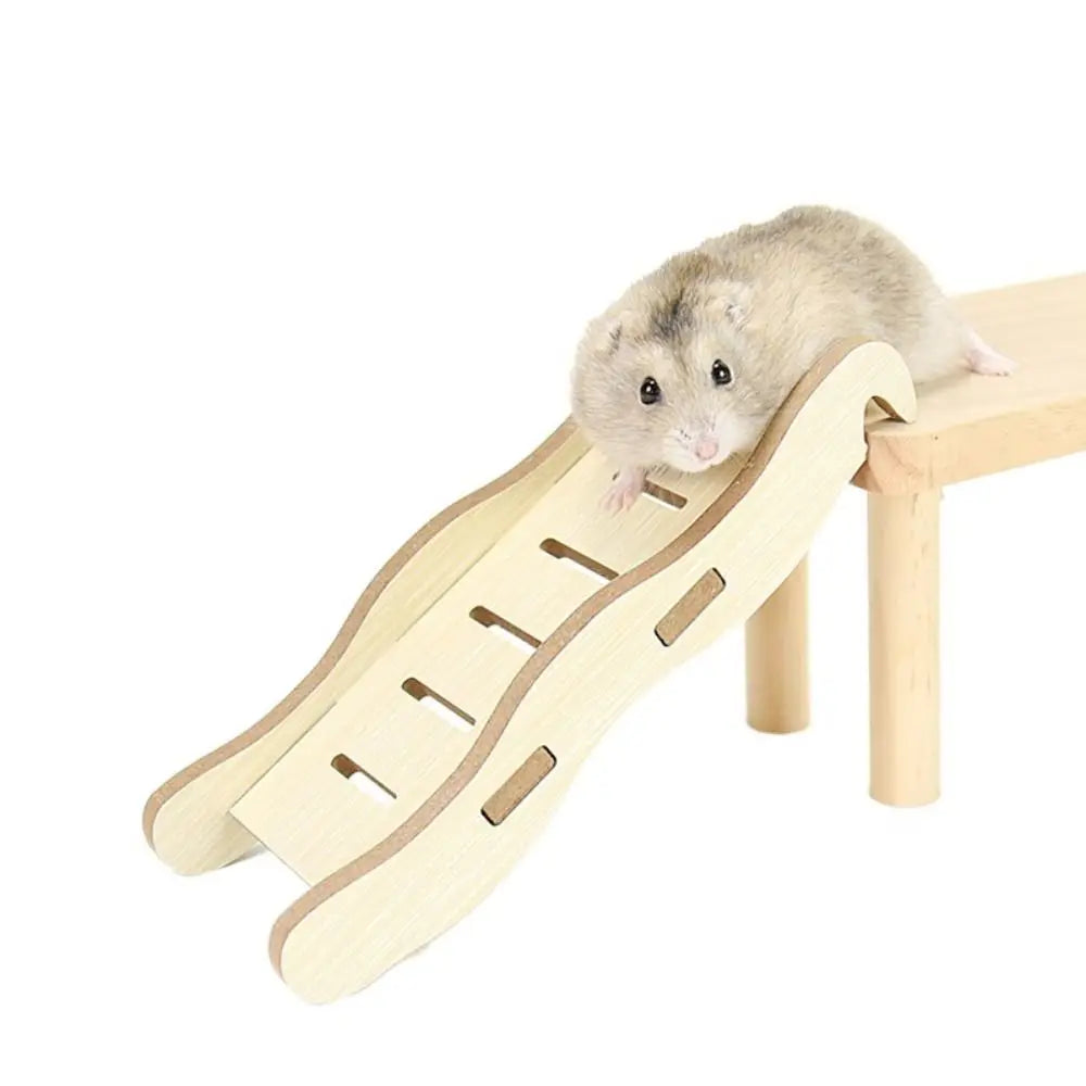 Wooden Hamster Ladder Suspension Bridge Small Pet Wood Ladder Gerbil