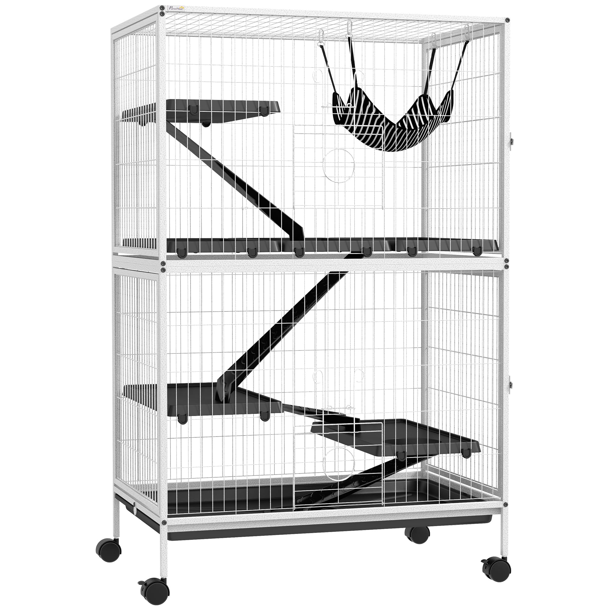 5-Tier Chinchilla Cage with Hammock and Tray for chinchillas from Burrowly small pet supplies.