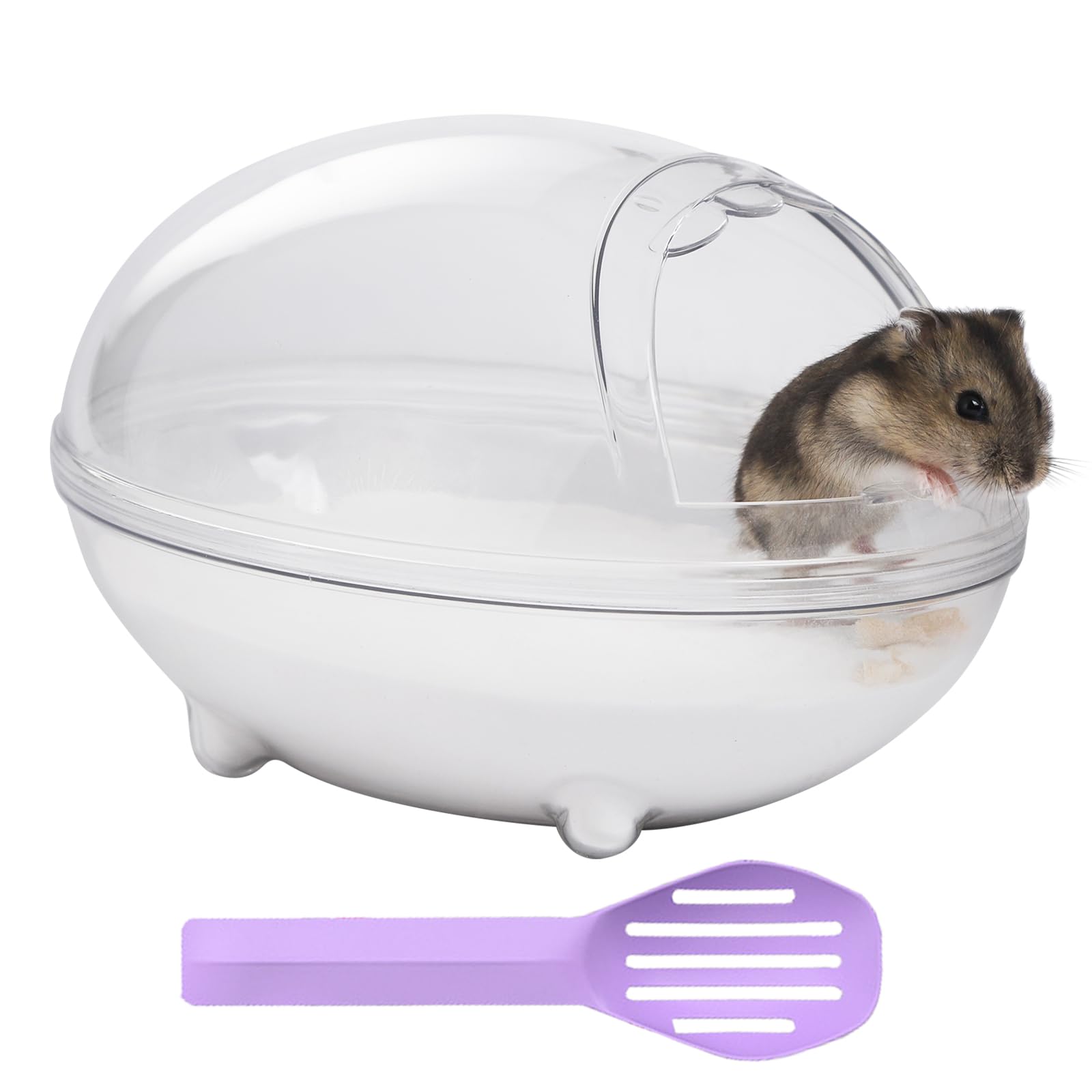 Transparent Hamster Sand Bath Container for hamsters, rats and mice from Burrowly small pet supplies.