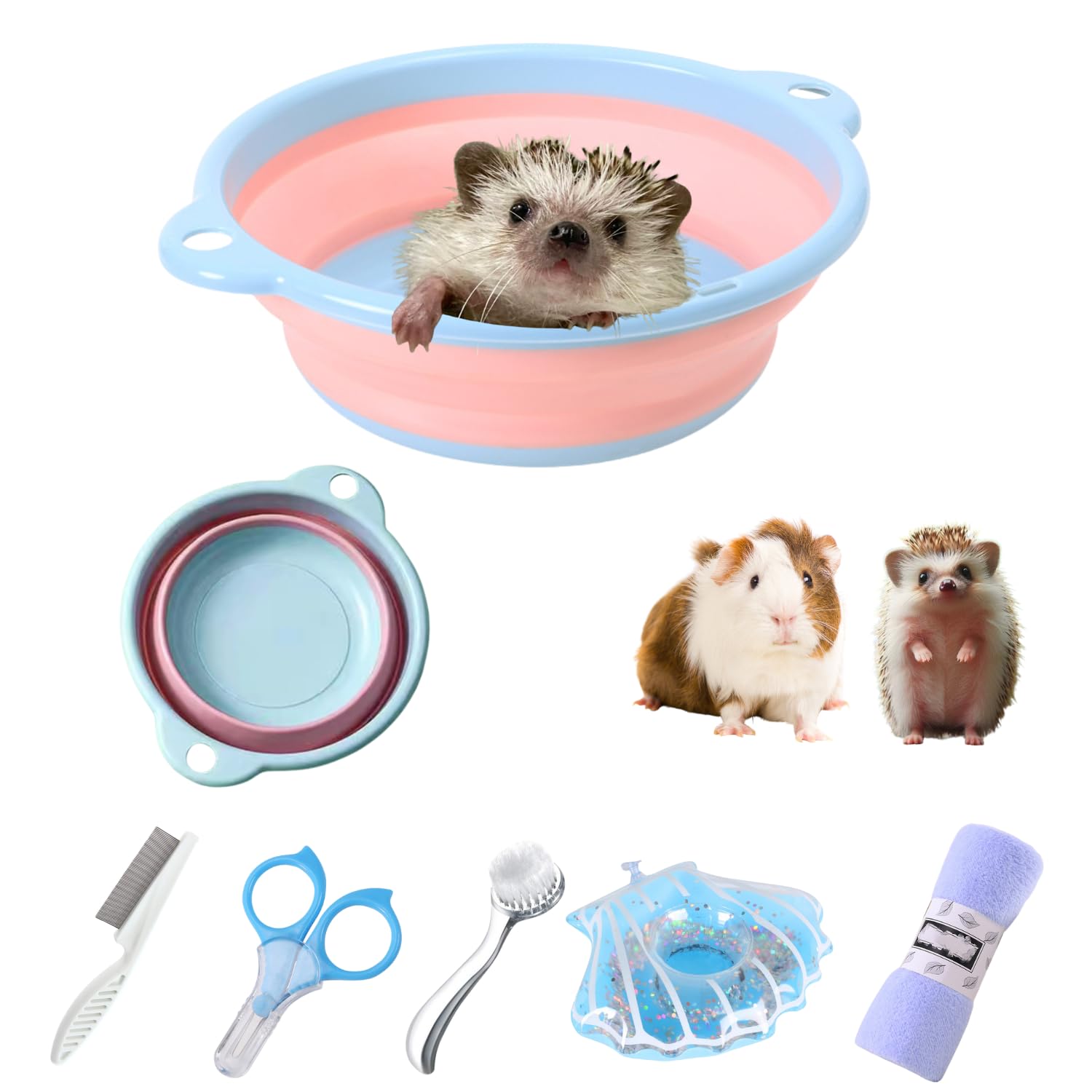 Small Animal Grooming & Bath Kit - 6 Piece Set