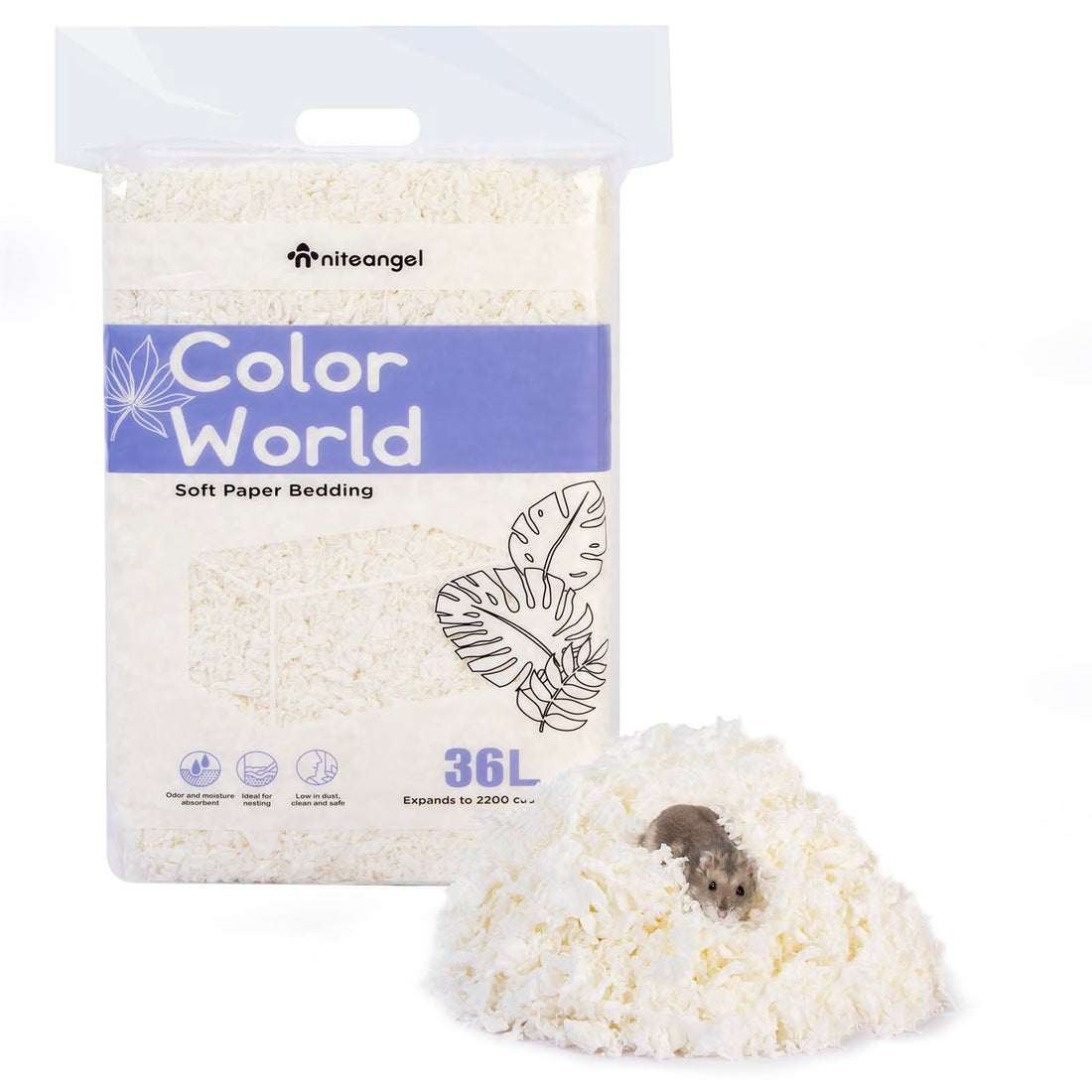 Aspen Shaving & Paper Bedding for Hamsters and Small Pets - 36L