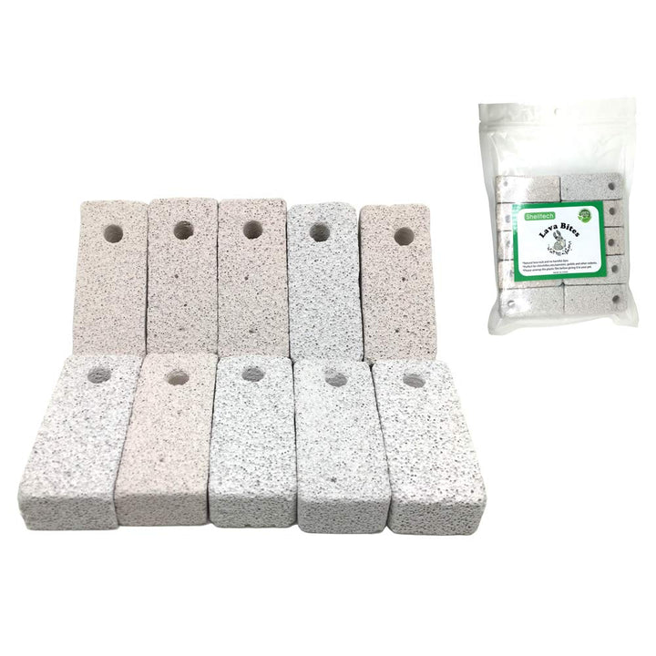 Lava Bite Chew Blocks for Hamsters & Chinchillas - 10 Pack for hamsters, chinchillas from Burrowly small pet supplies.