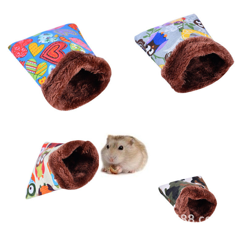 Cozy Canvas Hamster Sleeping Bag for hamsters from Burrowly small pet supplies.